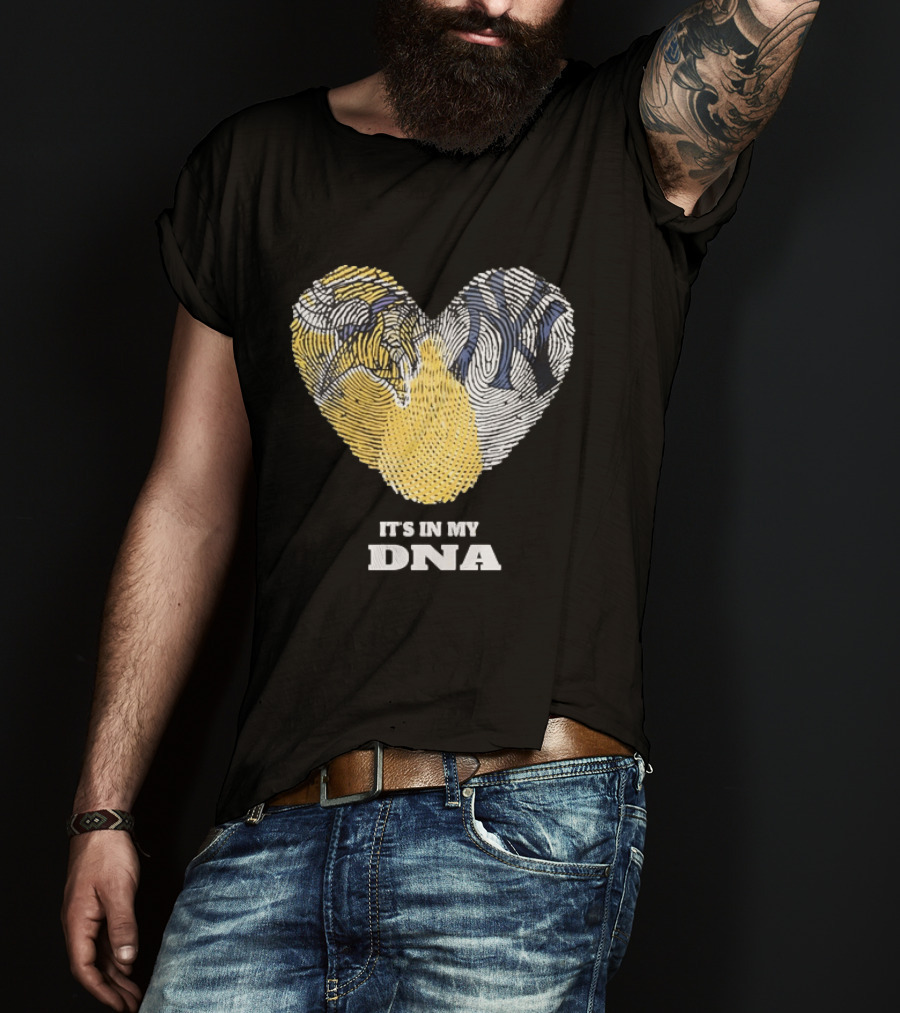 New York Yankees Heart It's In My DNA Fingerprint T-Shirt