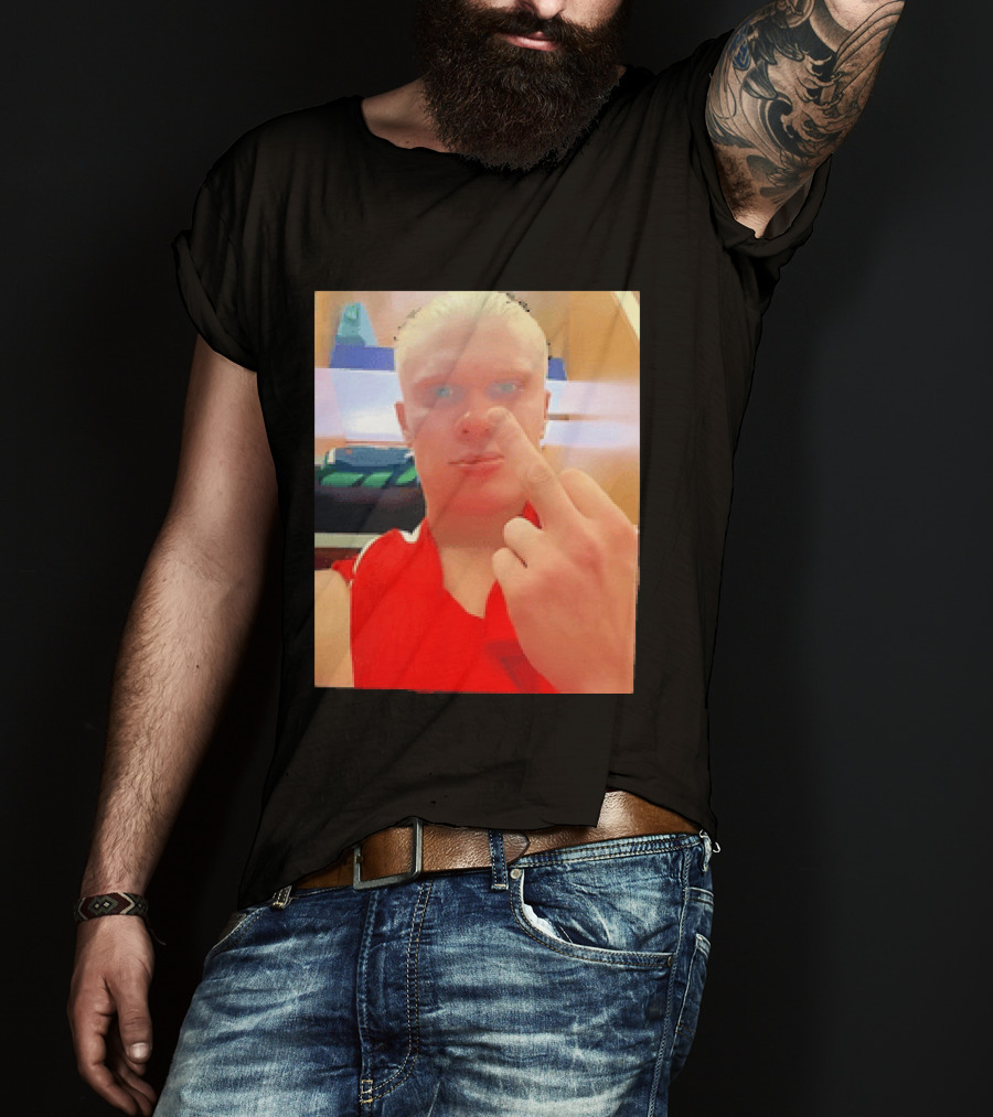 Norway Erling Haaland Middle Finger Selfie T-Shirt
