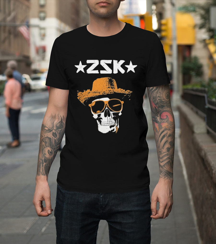 ZSK Skull Hat Sunglasses Iconic Summer Vibe T-Shirt