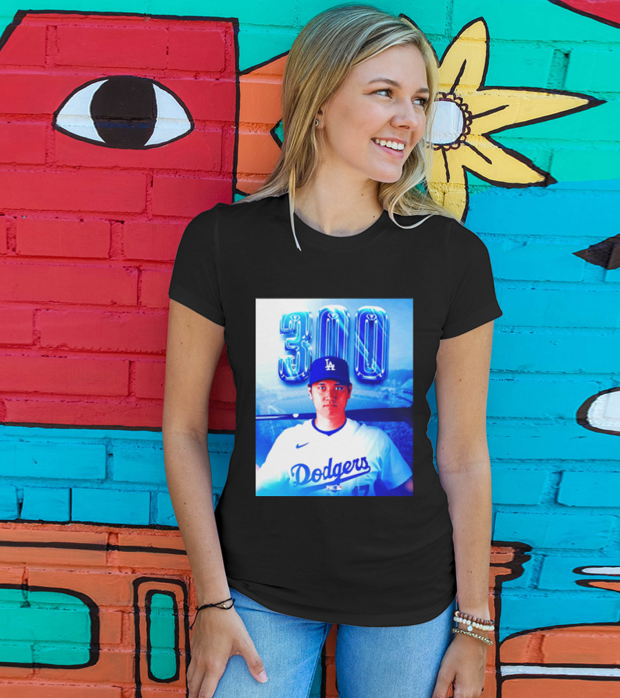 Shohei Ohtani 300 Home Runs Milestone Los Angeles Dodgers T-Shirt