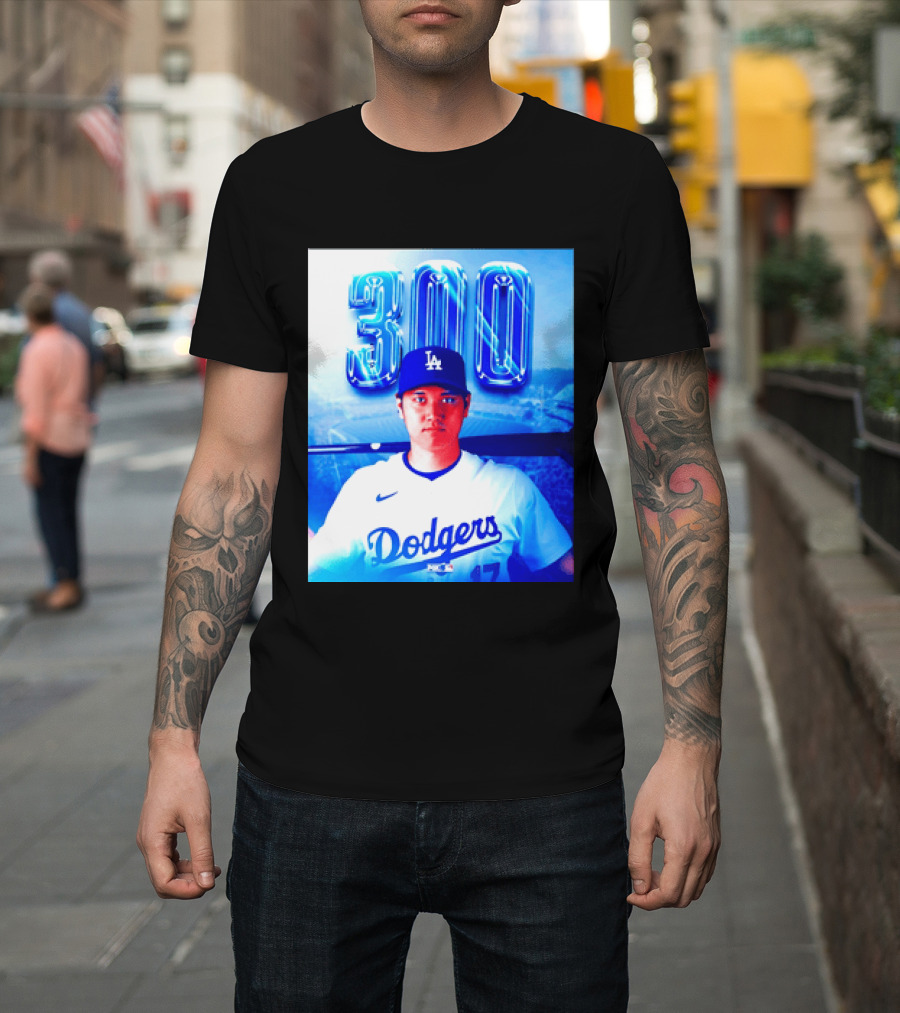 Shohei Ohtani 300 Home Runs Milestone Los Angeles Dodgers T-Shirt