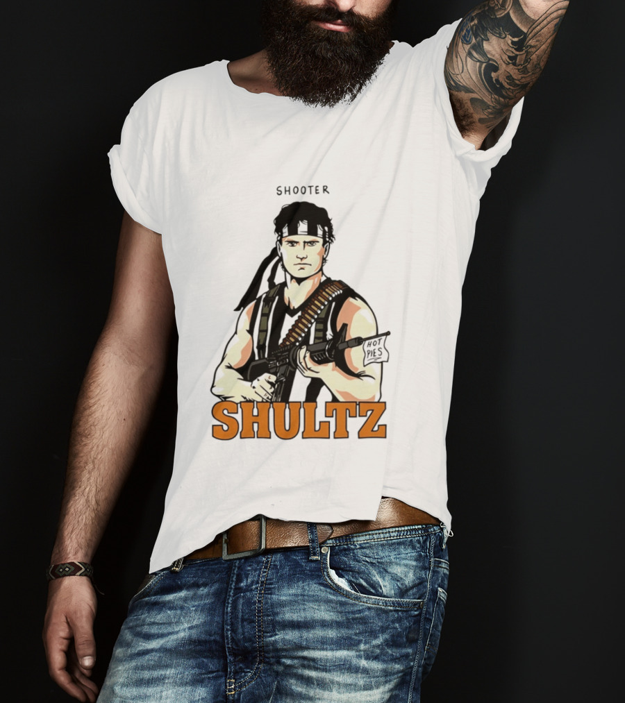 Shooter Shultz Hot Pies Rambo Movie T-Shirt