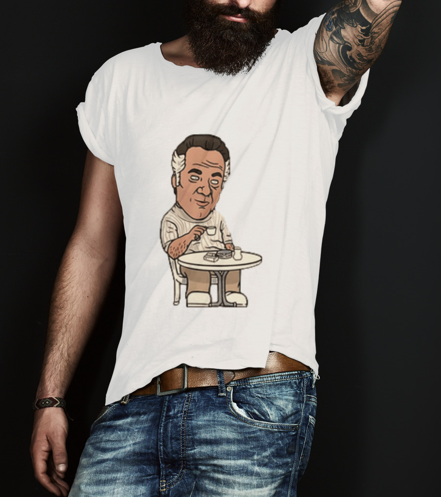 Sopranos Paulie Walnuts Gualtieri Commendatori Bongiorno Character Sitting T-Shirt