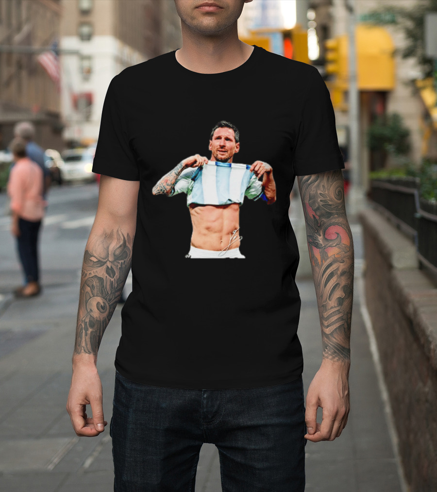 Lionel Messi Celebrates Argentina Soccer Triumph T-Shirt