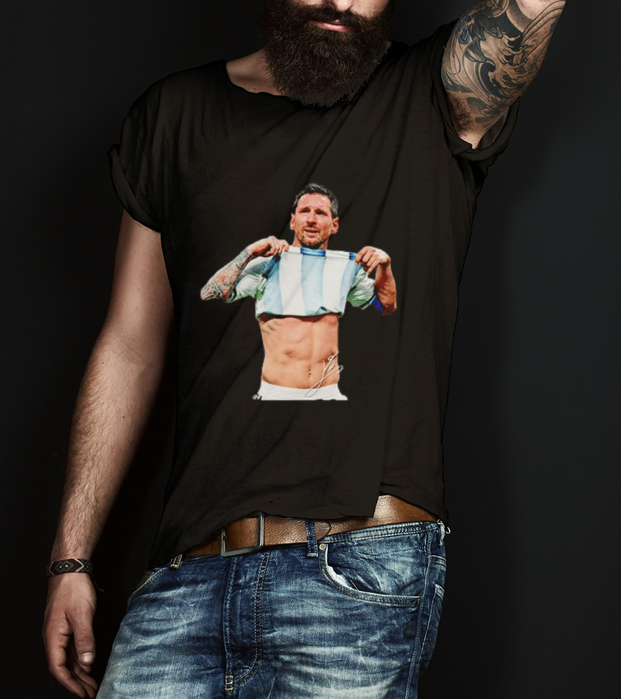 Lionel Messi Celebrates Argentina Soccer Triumph T-Shirt