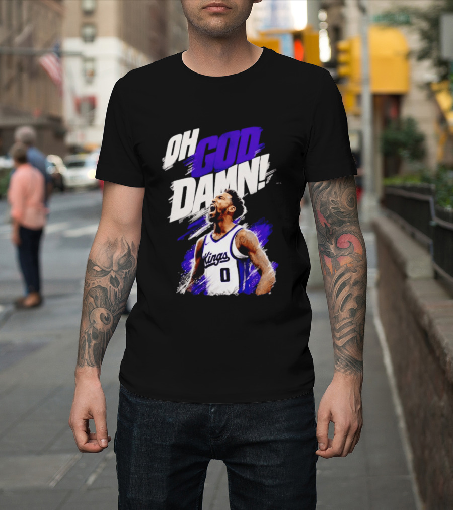 Malik Monk Oh God Damn Sacramento Kings 0 Jersey Celebration T-Shirt