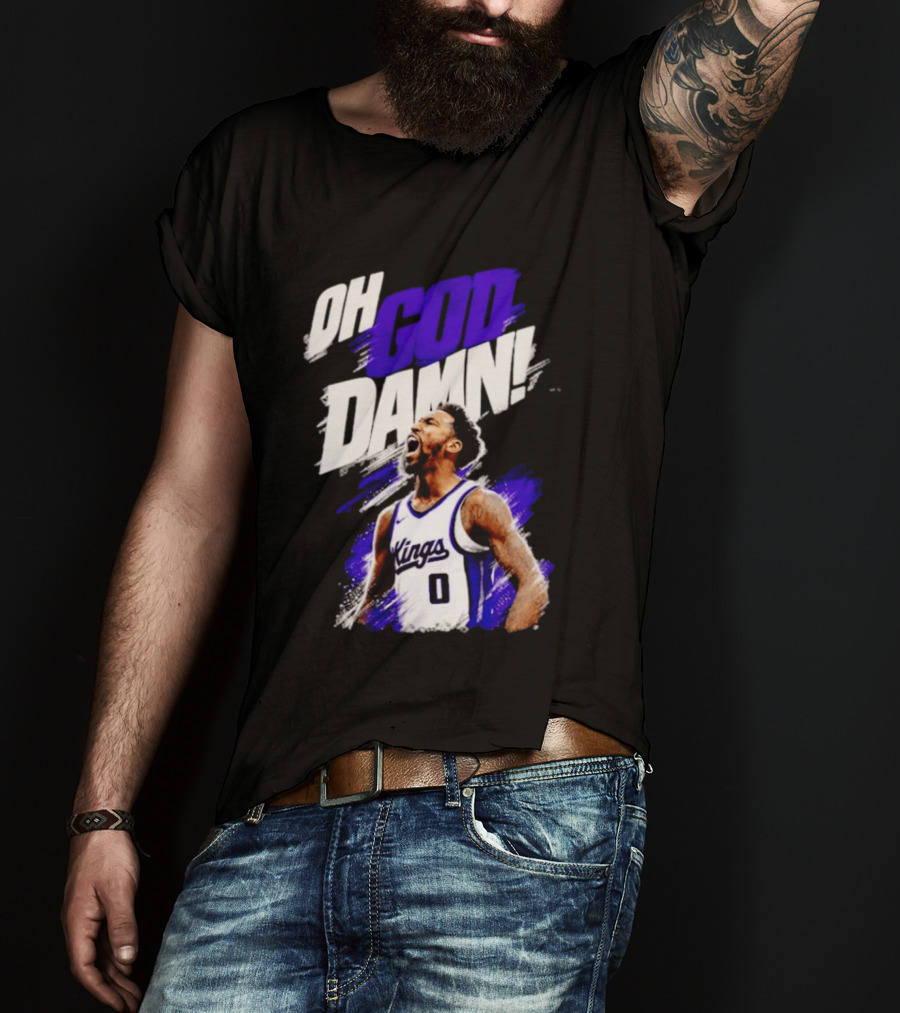 Malik Monk Oh God Damn Sacramento Kings 0 Jersey Celebration T-Shirt