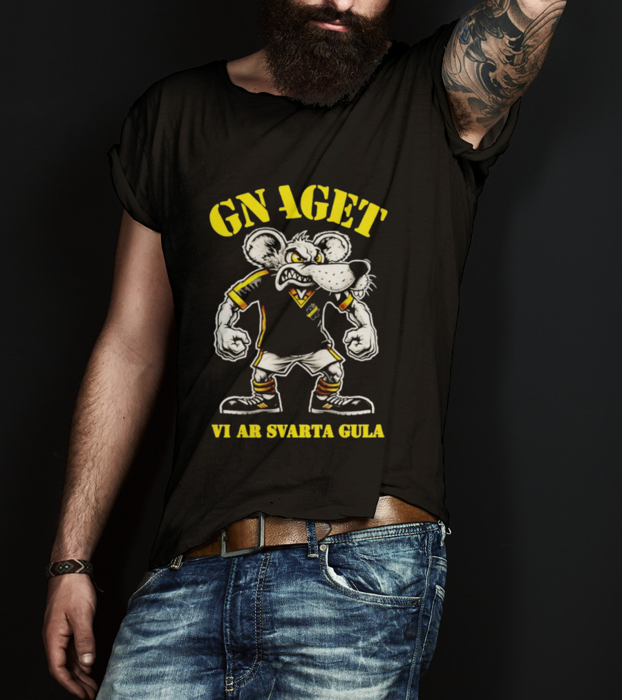 GNAGET AIK Vi Är Svarta Gula Sweden Football Fan Gear T-Shirt