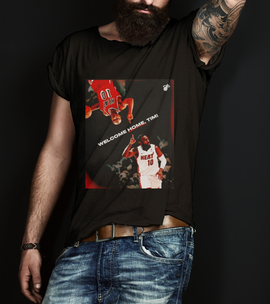 Tim Hardaway Miami Heat Welcome Home Timi 10 Basketball Legend T-Shirt