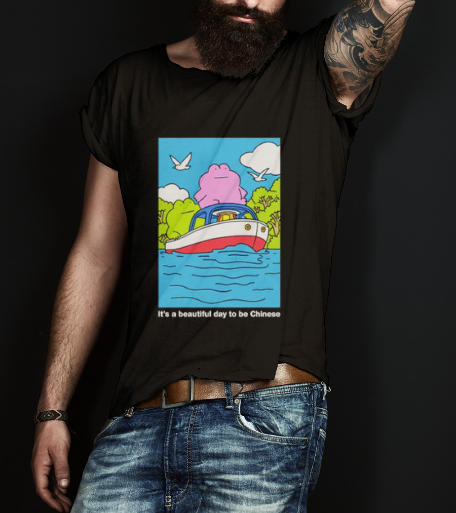 It's A Beautiful Day To Be Chinese Frog On A Boat T-Shirt