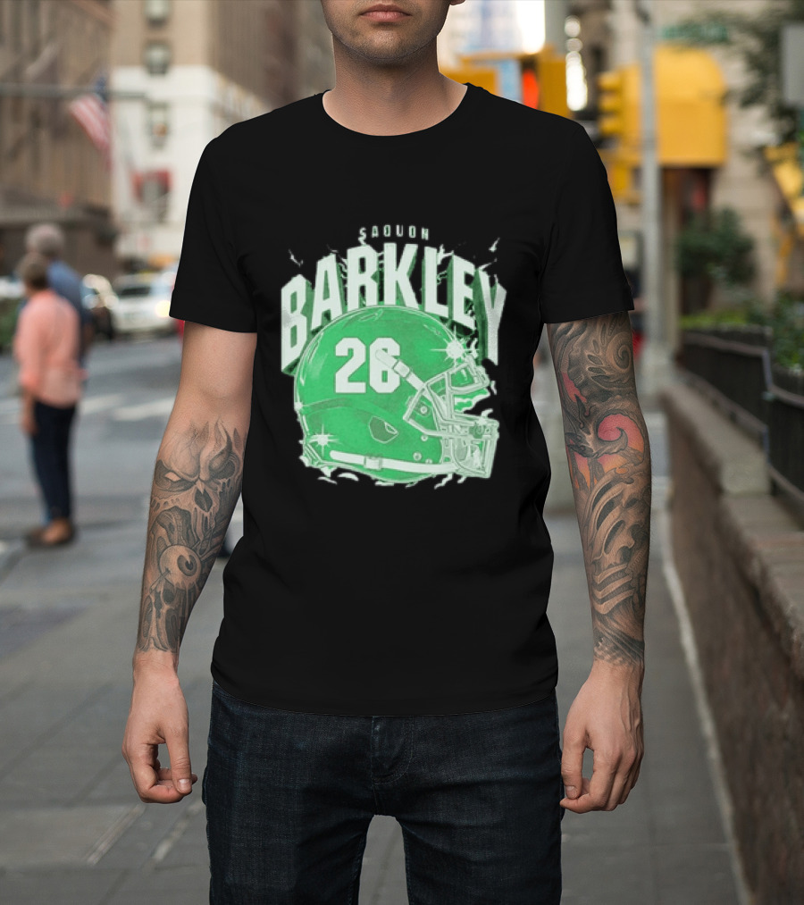 Saquon Barkley 26 Football Helmet T-Shirt