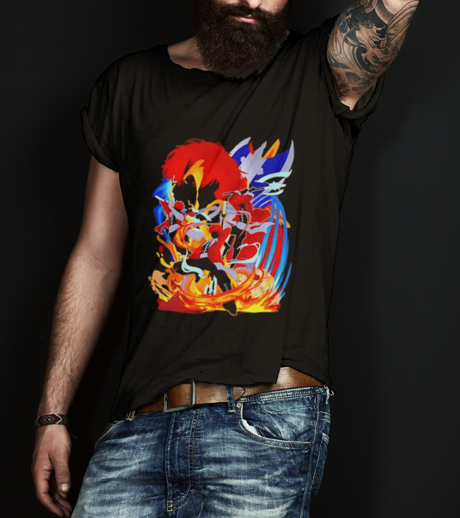 Stark Frieren Beyond Journey's End Anime Dynamic Colorful Scene T-Shirt