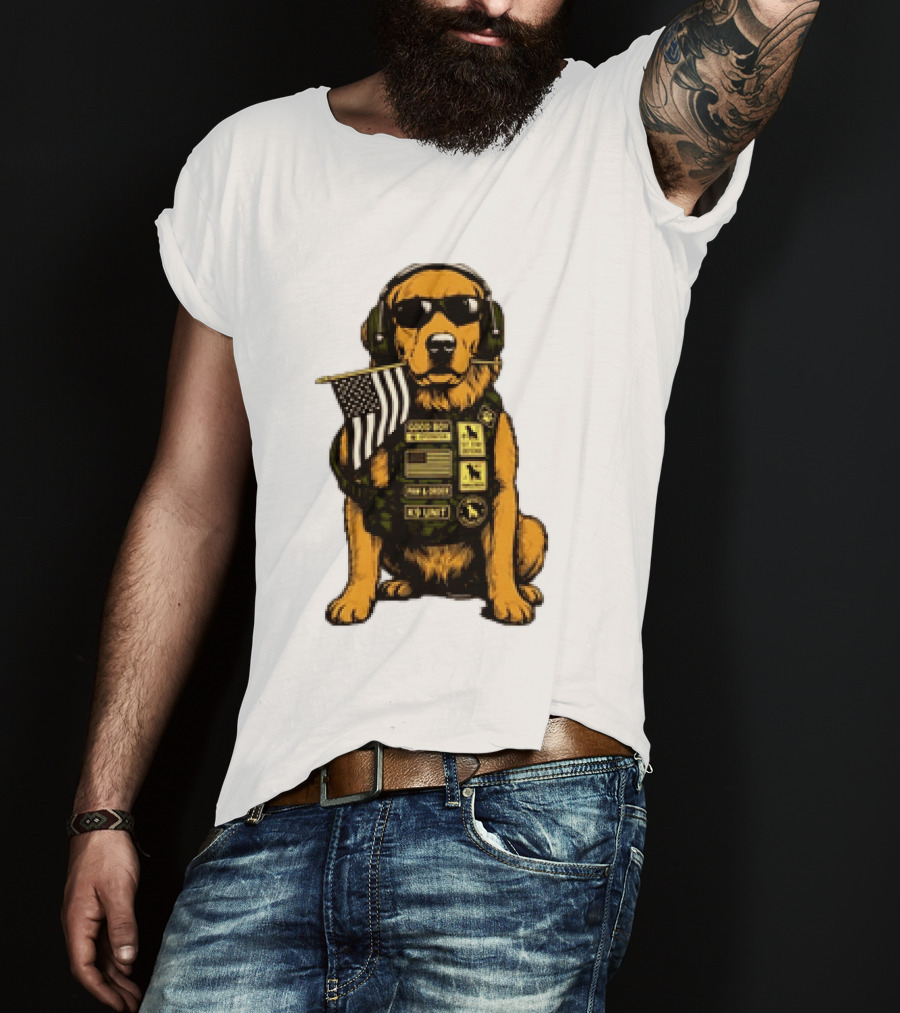 Good Boy Operator K9 Unit Can I Pet That Dog Paw & Order T-Shirt
