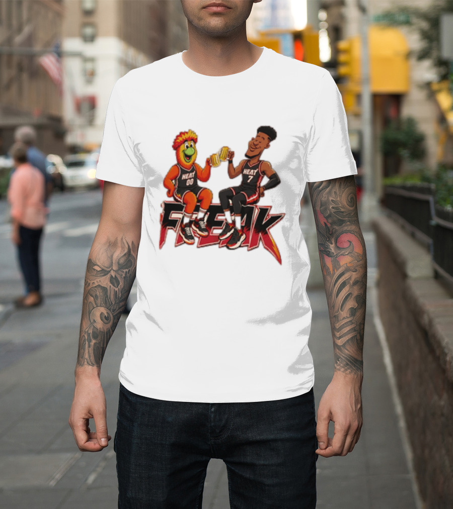 Cheers To The Freak Heat Giannis Burnie Miami T-Shirt