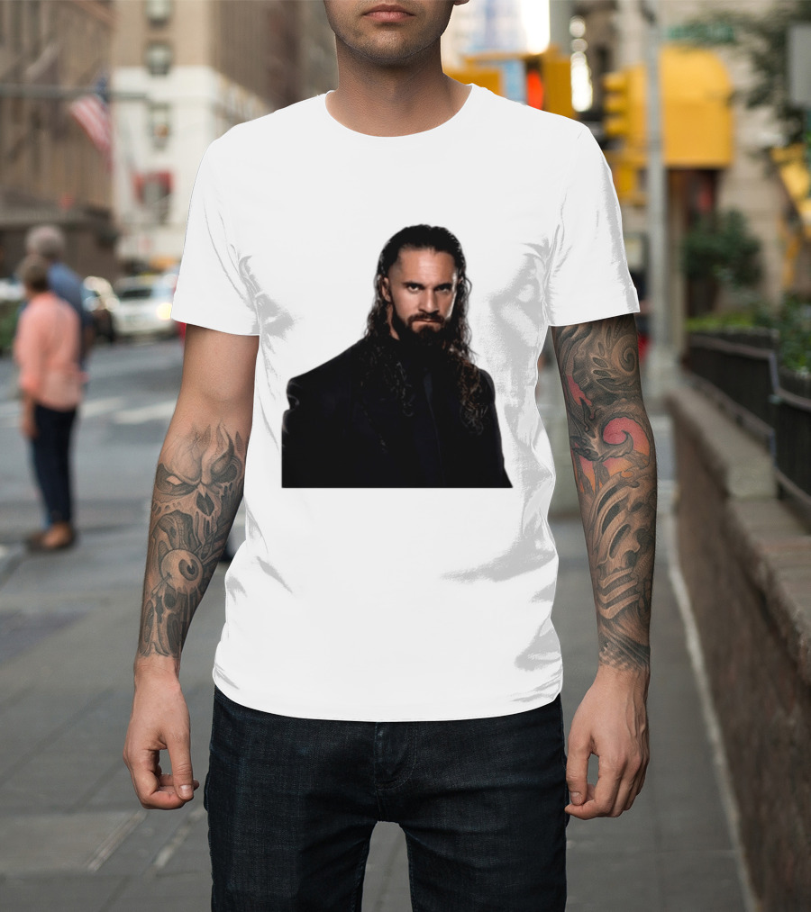 Seth Rollins Has A New Render Intense Gaze And Long Hair T-Shirt