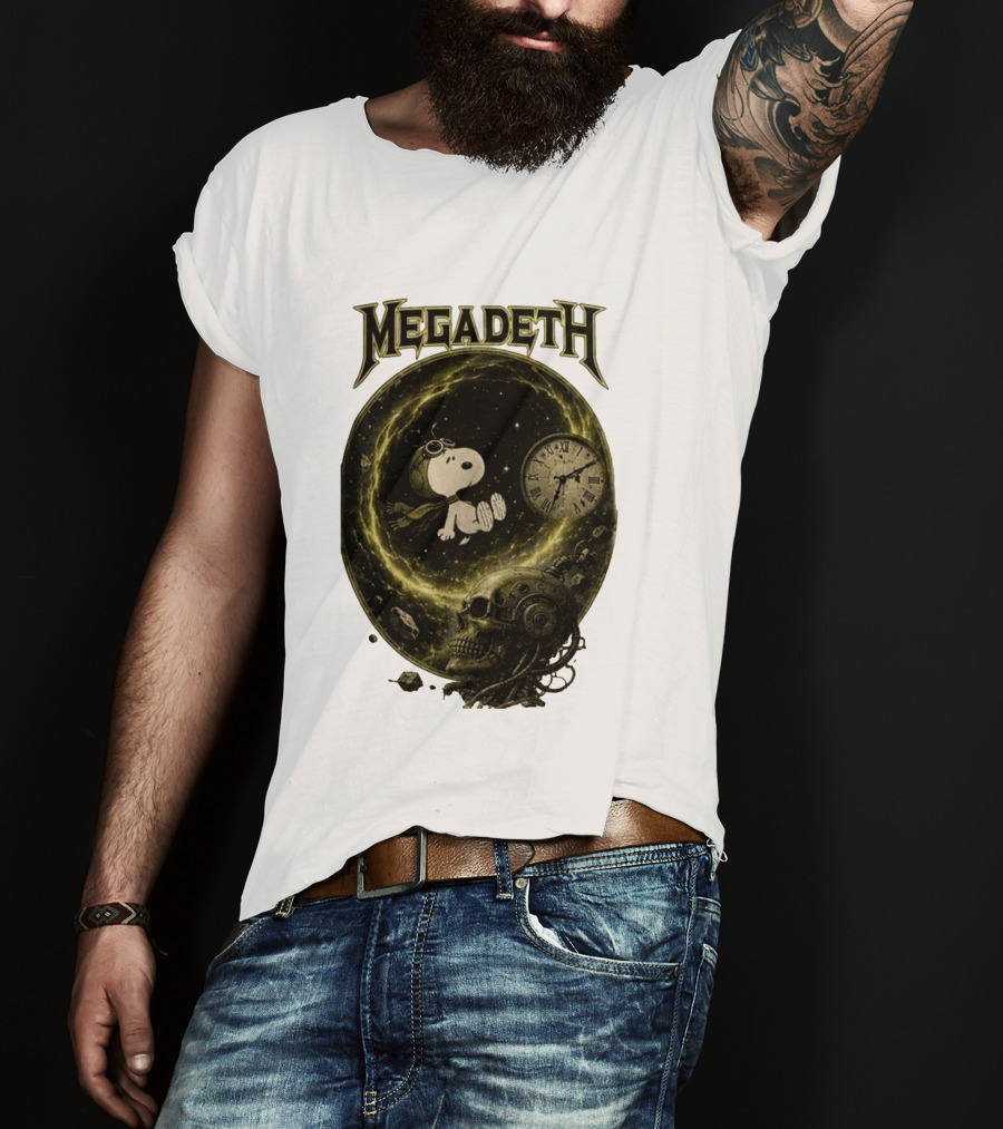Snoopy Megadeth Countdown To Extinction Music Collaboration T-Shirt