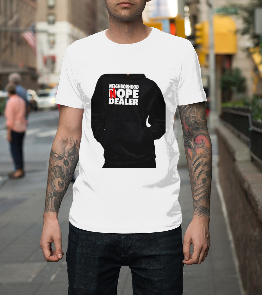 Neighborhood Hope Dealer Bold Red And White T-Shirt