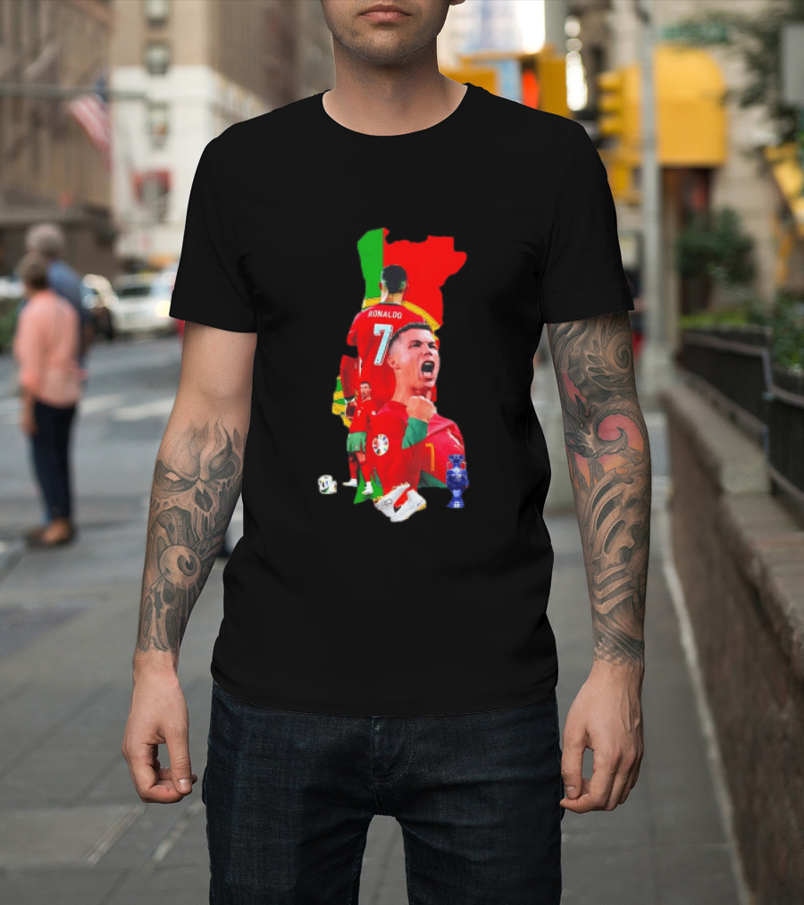 CR7 Portugal Cristiano Ronaldo Celebrating Portugal National Team Victory T-Shirt