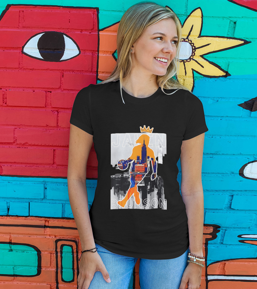 King Of New York Jalen Brunson New York Knicks NBA 2026 Skyline T-Shirt