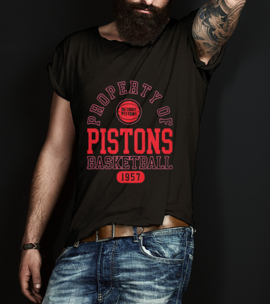 Property Of Pistons Basketball 1957 Detroit Pistons T-Shirt