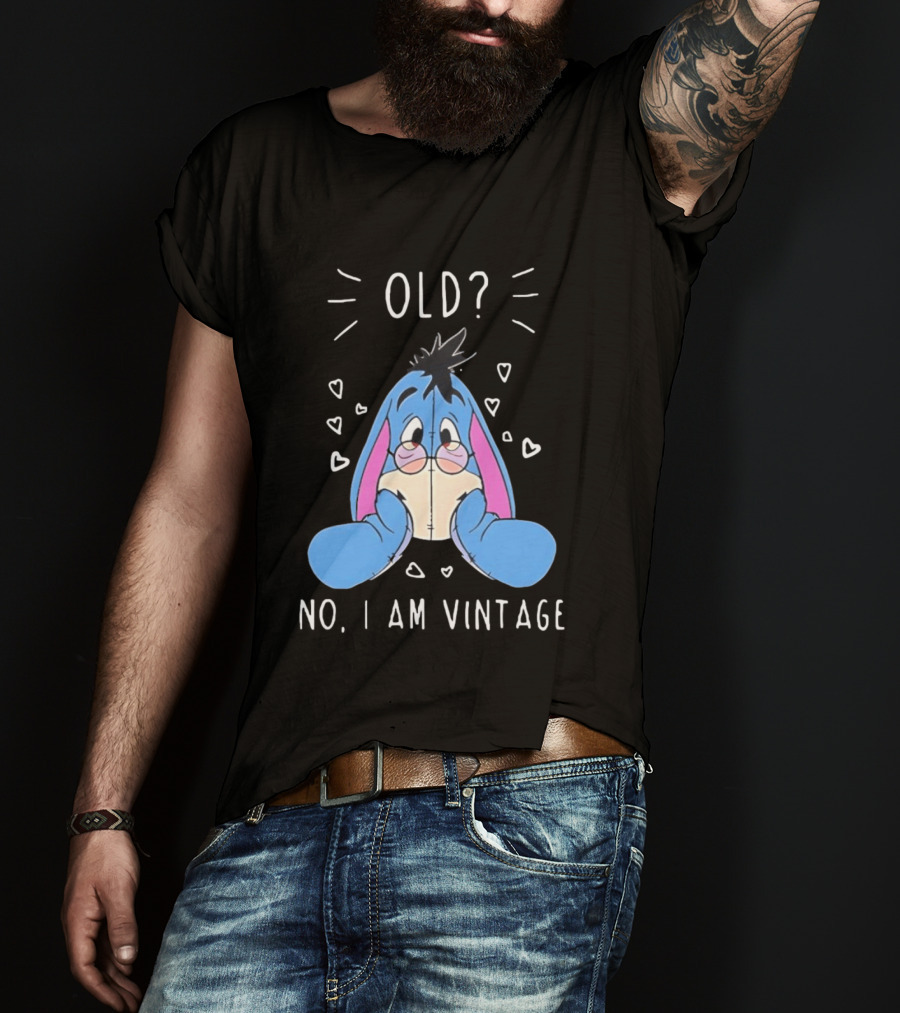 Old No I Am Vintage Disney Eeyore Wearing Glasses T-Shirt