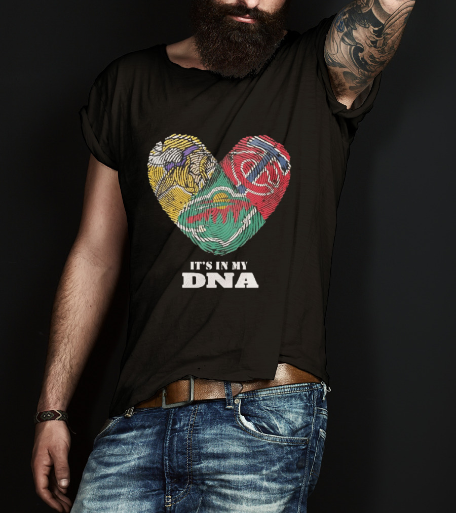 Minnesota Vikings Timberwolves Wild It's In My DNA T-Shirt