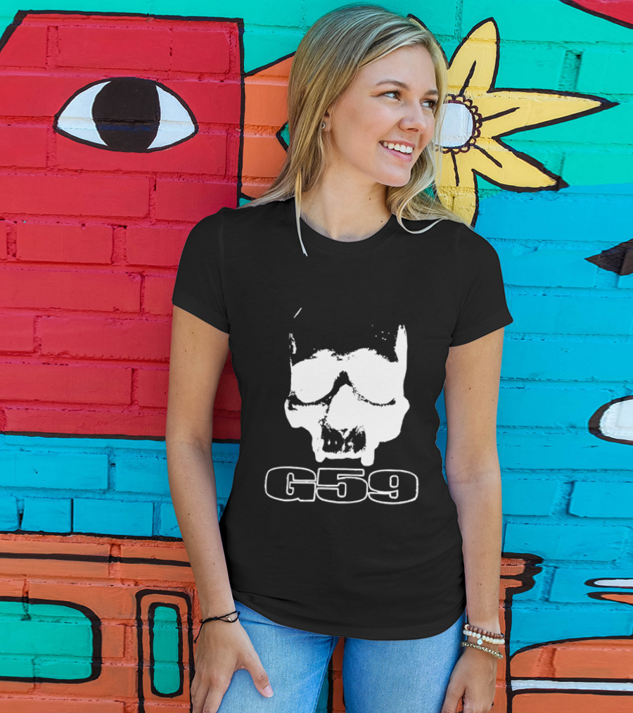 G59 Skull Black Graphic With Skull T-Shirt