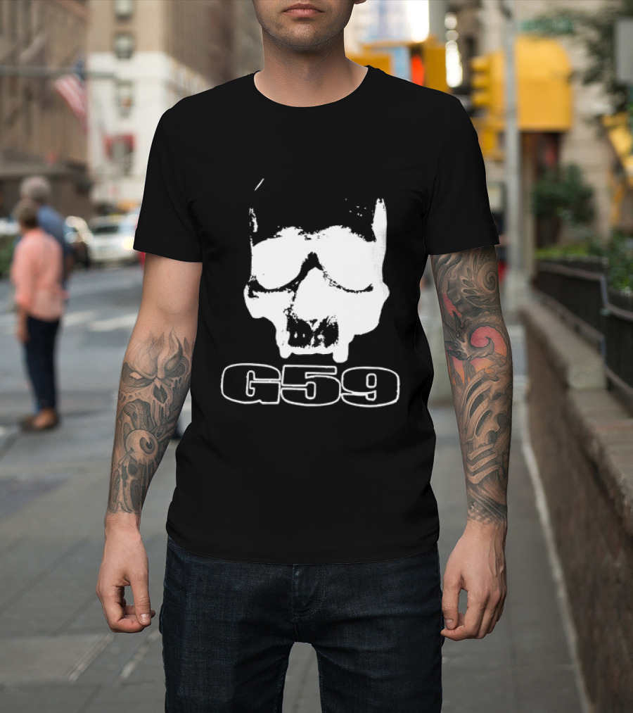 G59 Skull Black Graphic With Skull T-Shirt