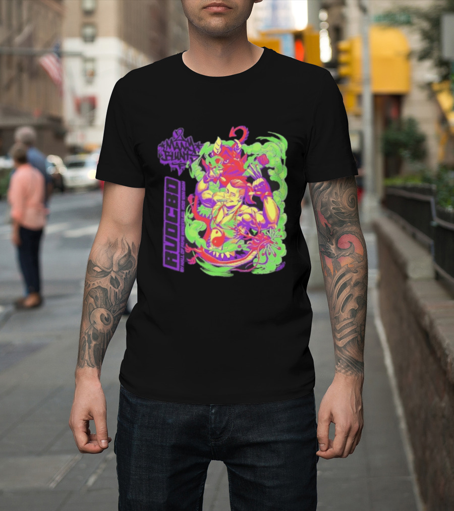 Rob Van Dam 2 Many Blunts RVD CBD Hall Of Fame Wrestler Psychedelic Smoke Dragons T-Shirt
