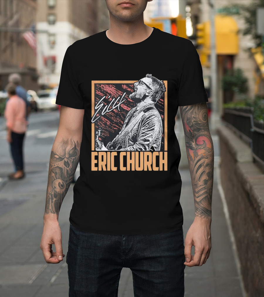 Sick Eric Church Live Singing Performance T-Shirt