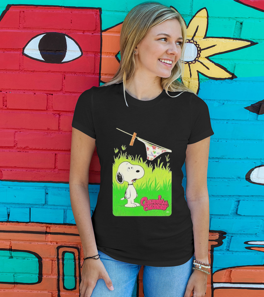 Snoopy Caramelos De Cianuro En Español Classic Cartoon And Rock Band Fusion T-Shirt