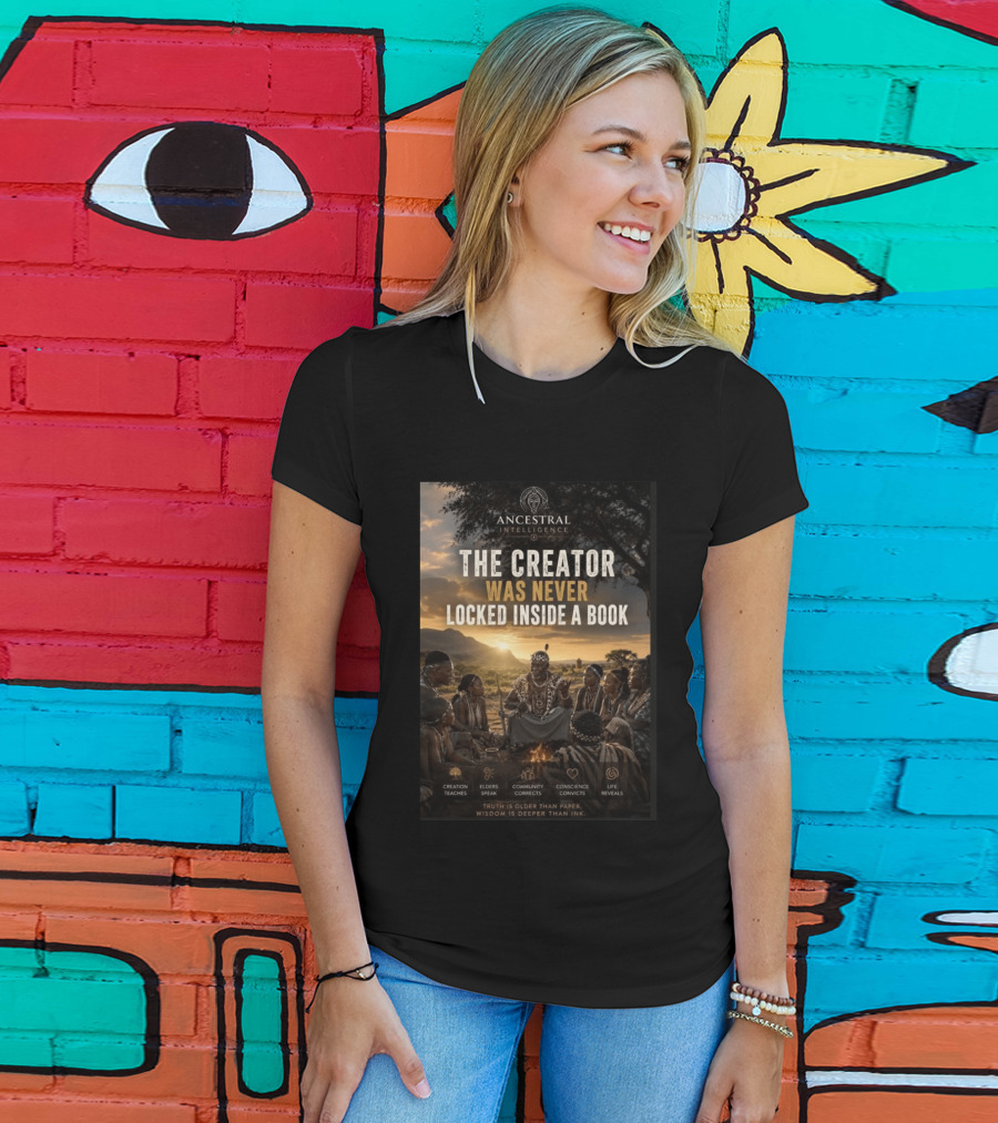 Ancestral Intelligence The Creator Was Never Locked Inside A Book Wisdom Inspirational T-Shirt