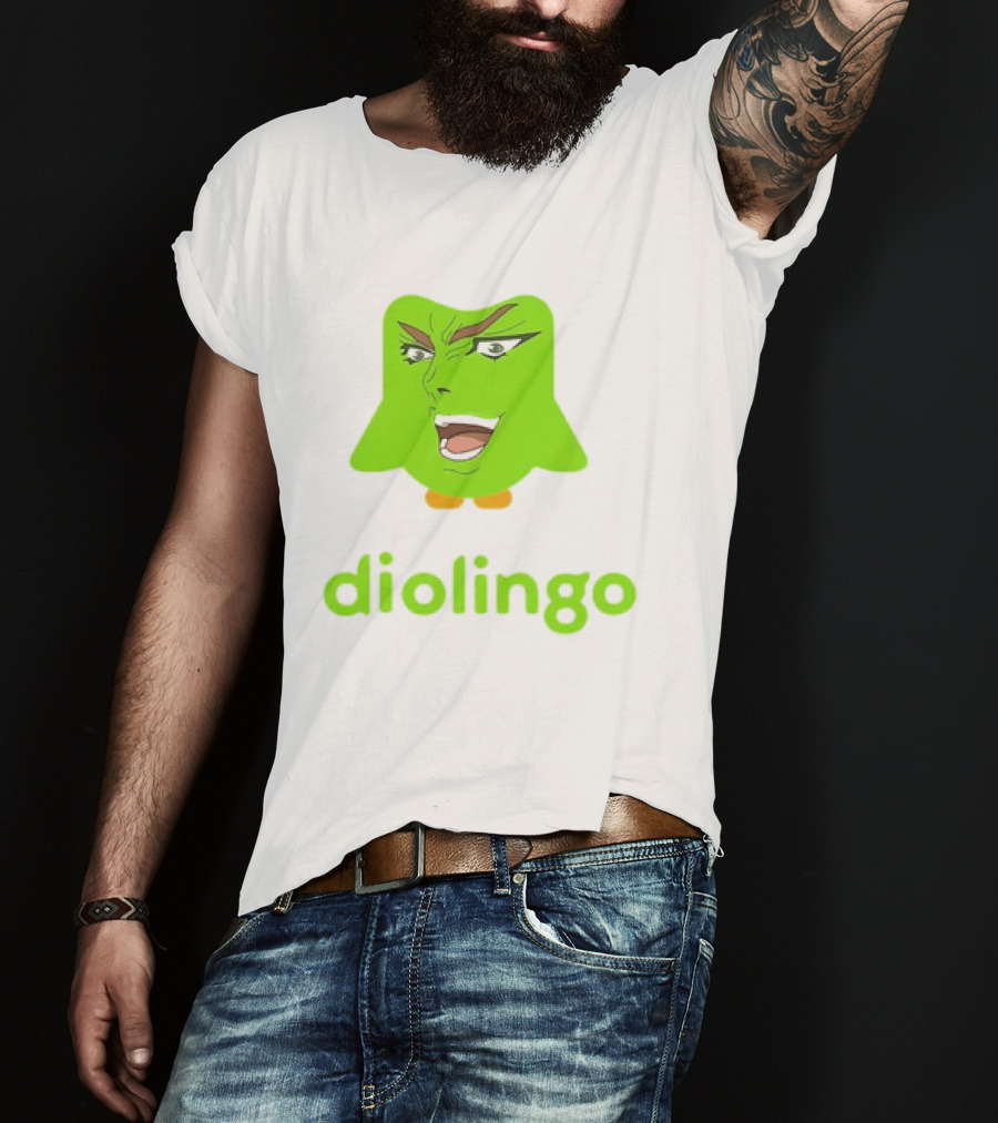 Diolingo Duolingo Owl Dio Brando Meme JoJo's Bizarre Adventure T-Shirt