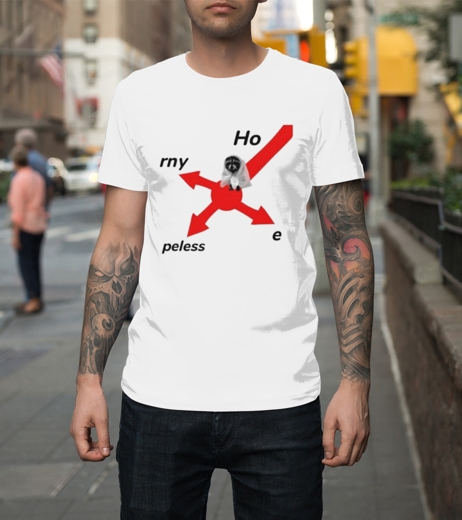 Raccoon Meme Ho Rny Peless Compass T-Shirt