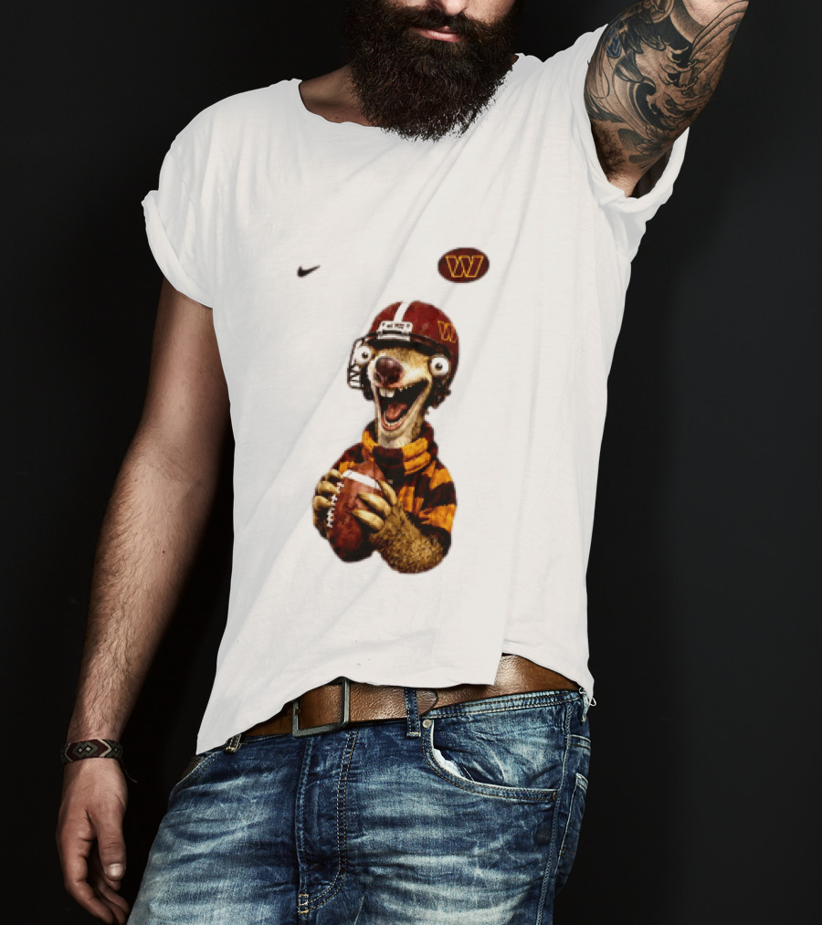 Sid The Sloth Washington Commanders Football Helmet Nike T-Shirt