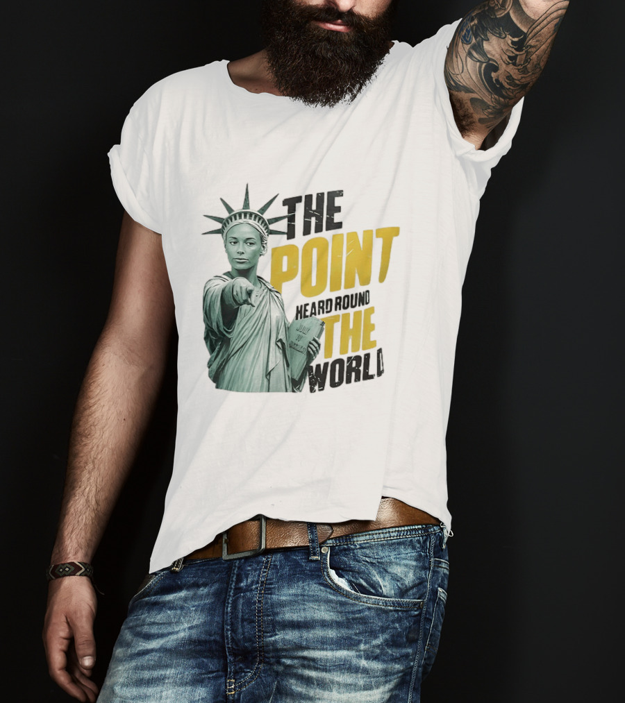 The Point Heard Round The World Statue Of Liberty Sophie Cunningham Indiana Fever T-Shirt