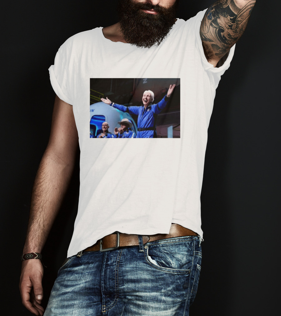 Wally Funk Age Record Space Travel Blue Origin Crew Celebration T-Shirt