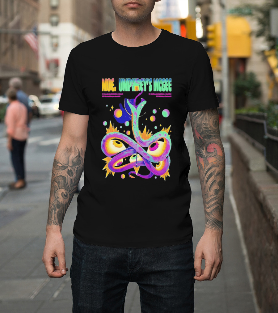 Moe. Umphrey's McGee July 2026 Tour Psychedelic Spiral T-Shirt