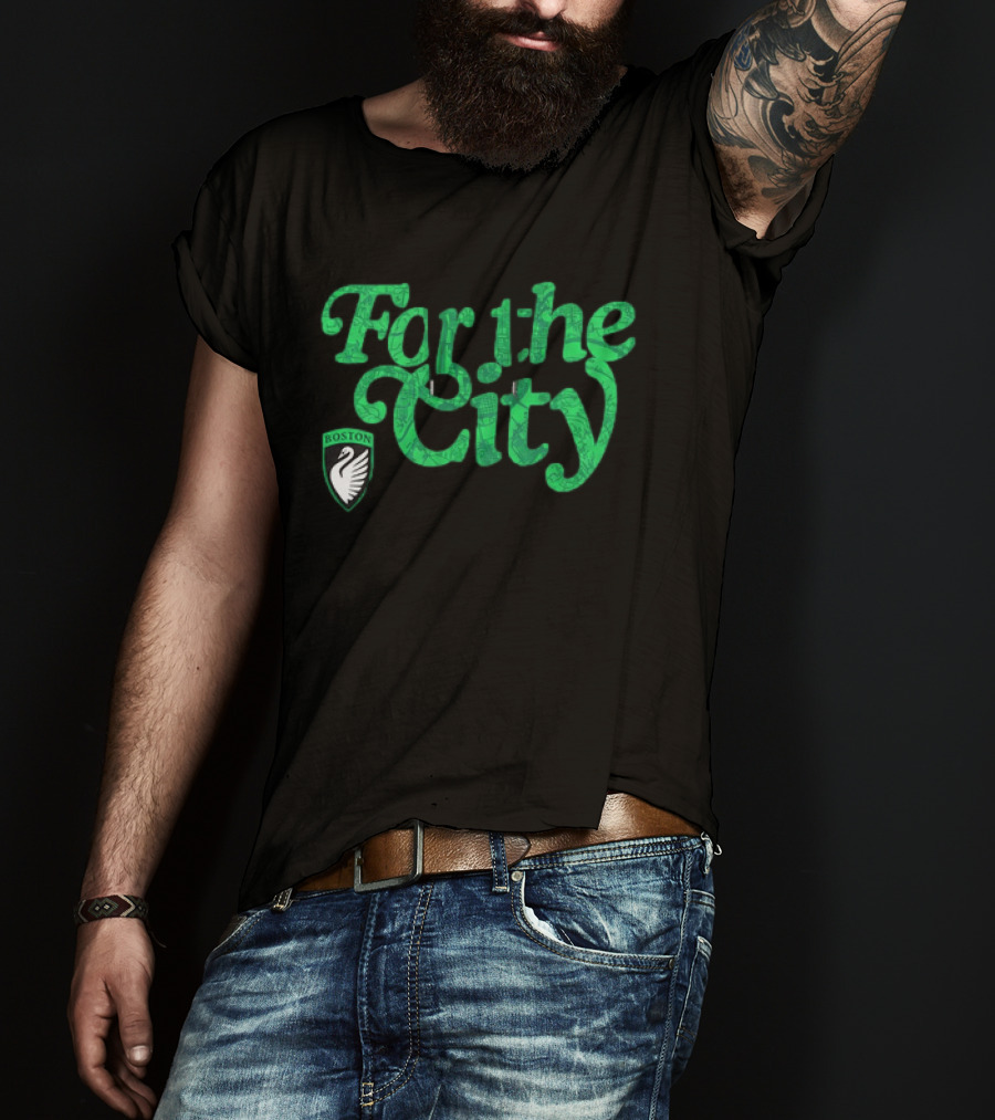Boston Legacy FC For The City Green Swan T-Shirt