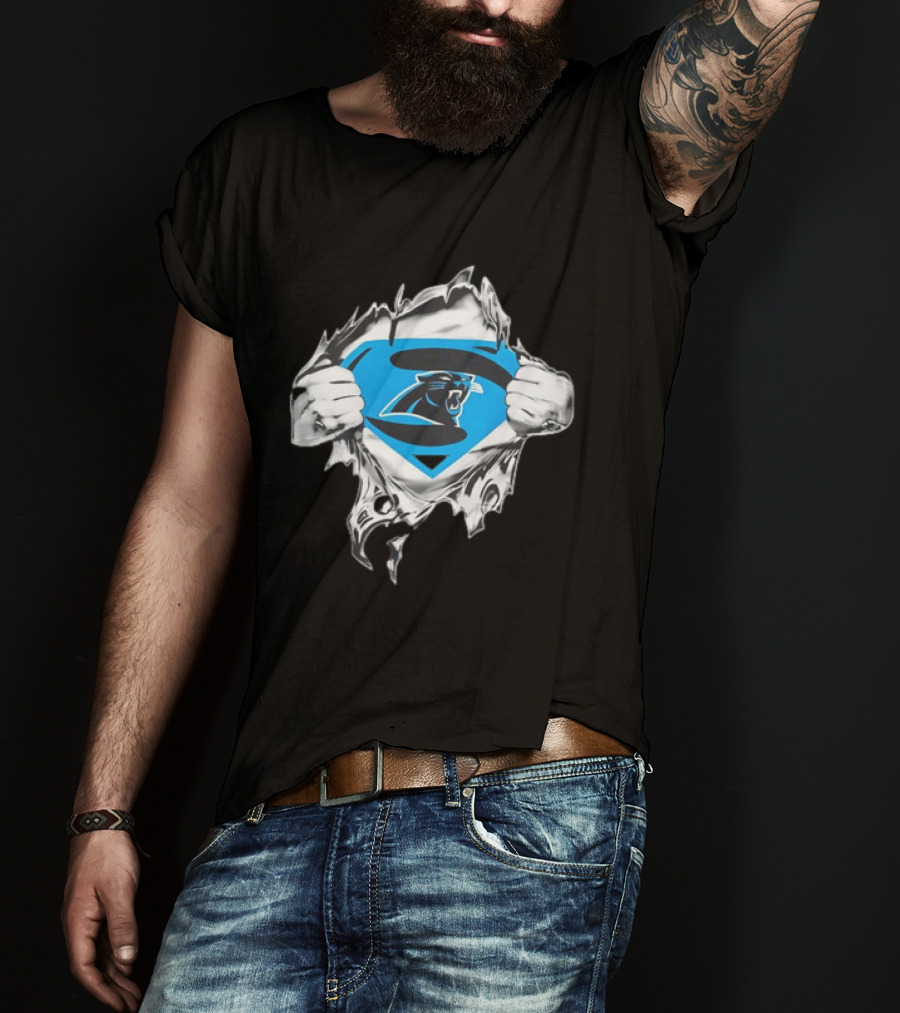 Carolina Panthers Superman Inspired Fan T-Shirt