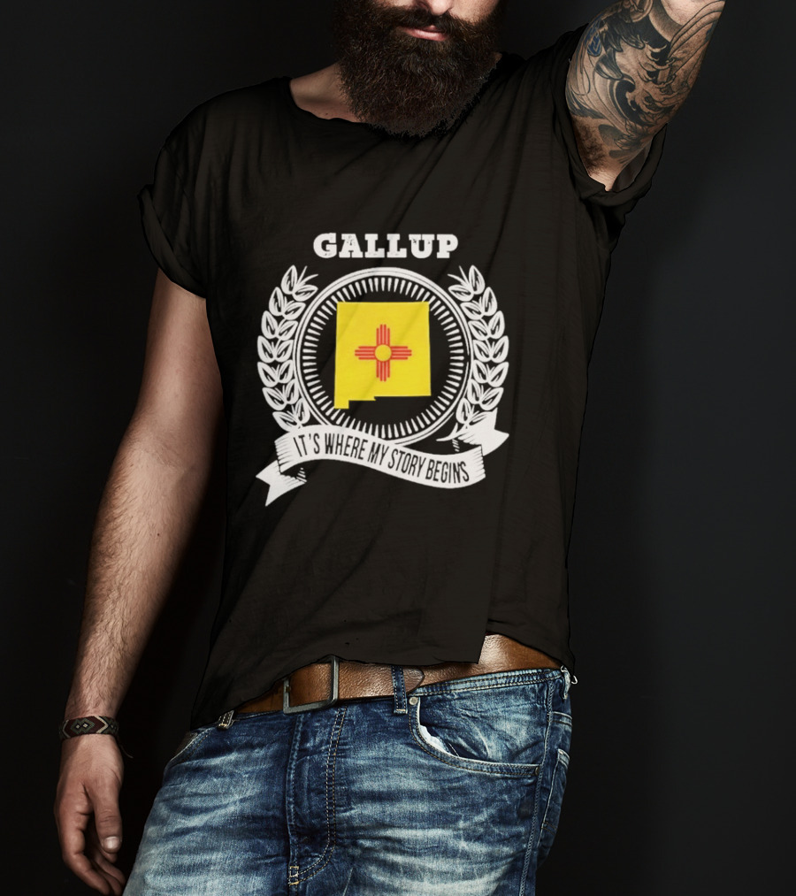 Gallup New Mexico Zia Symbol It's Where My Story Begins T-Shirt