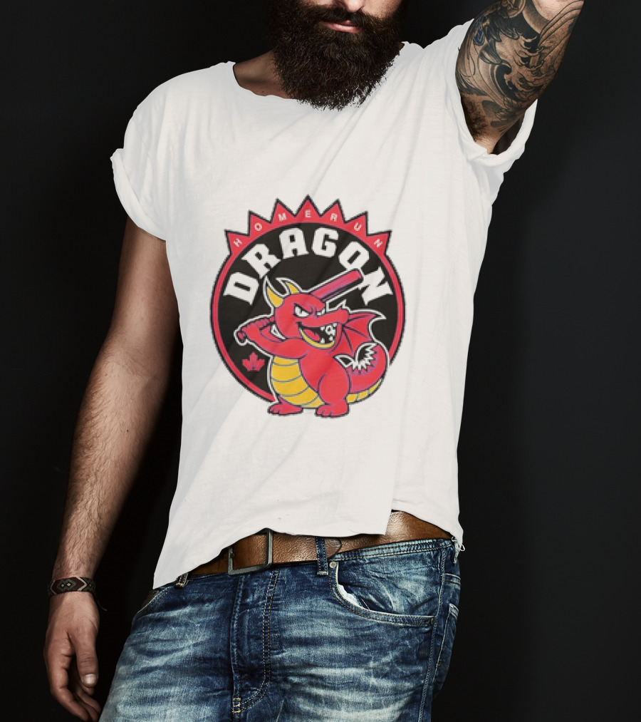 Homerun Dragon Toronto Blue Jays Baseball Canada Leaf T-Shirt