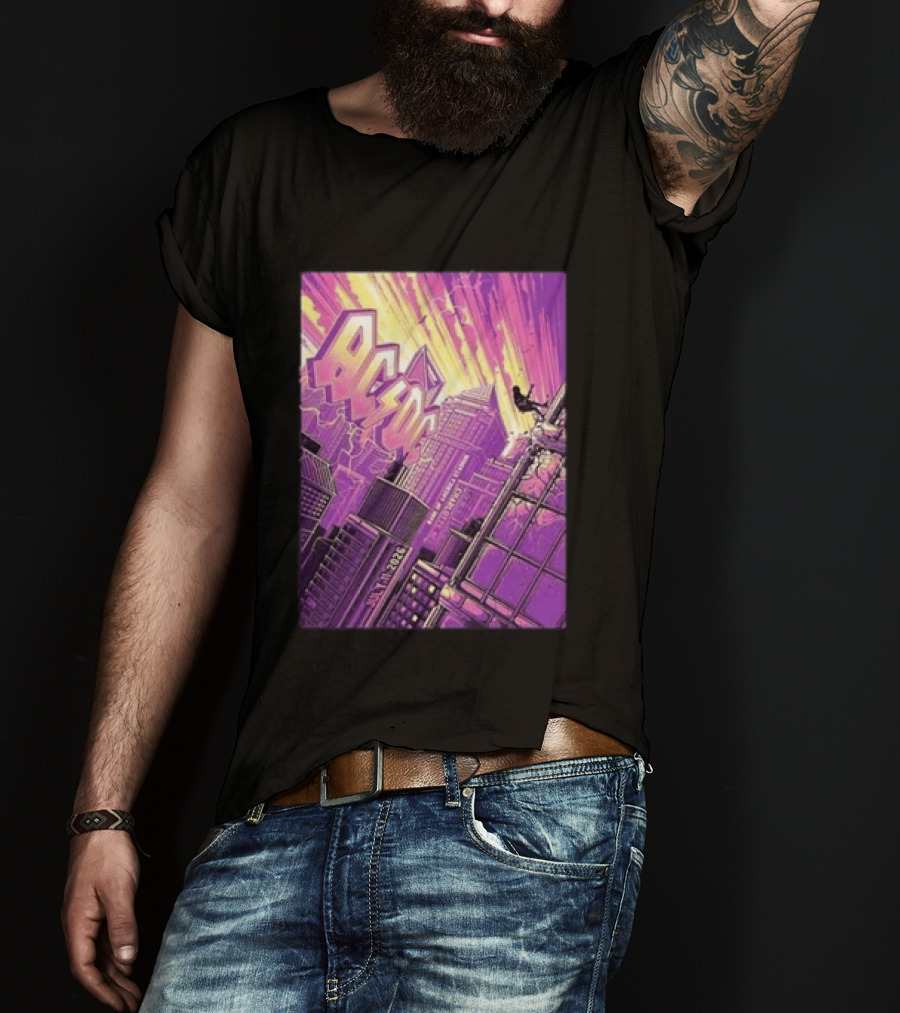 ACDC Charlotte PWR Up North America Tour July 11 2026 Skyline T-Shirt