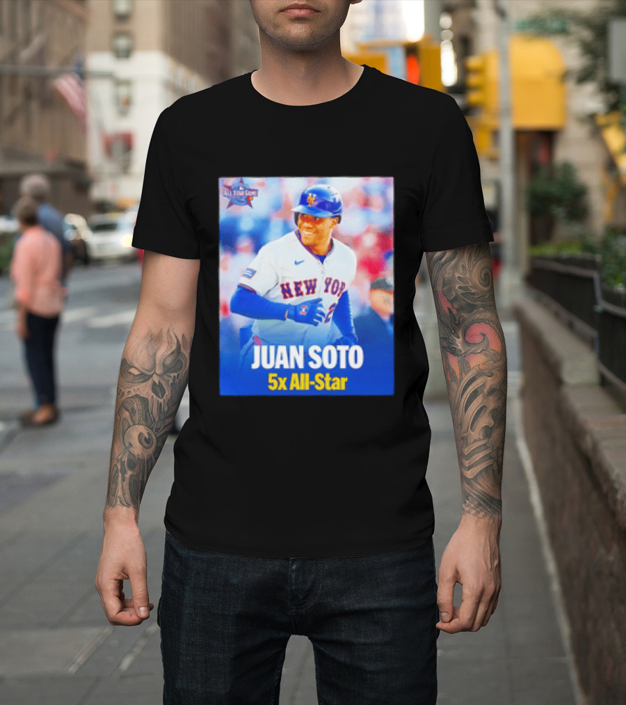 All Star Game 2026 New York Mets Juan Soto 5x All Star T-Shirt