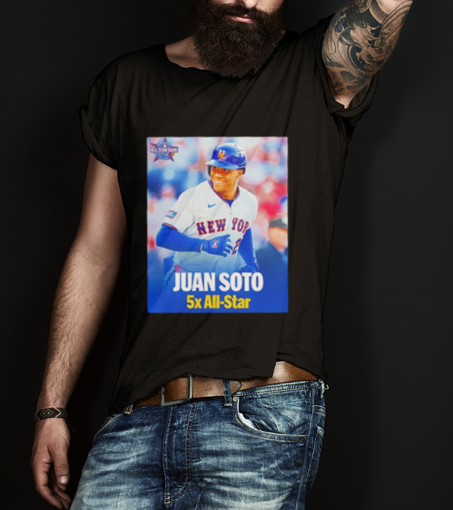 All Star Game 2026 New York Mets Juan Soto 5x All Star T-Shirt