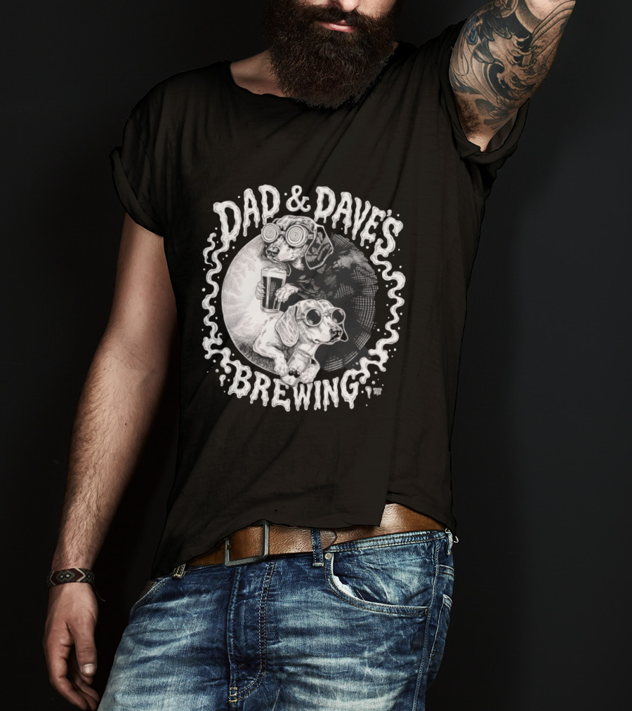 Dad & Dave's Brewing Dogs With Goggles T-Shirt