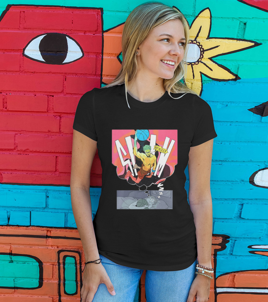 Dreaming Basketball Player Slam Dunk Nobody Can Stop Me Comic T-Shirt