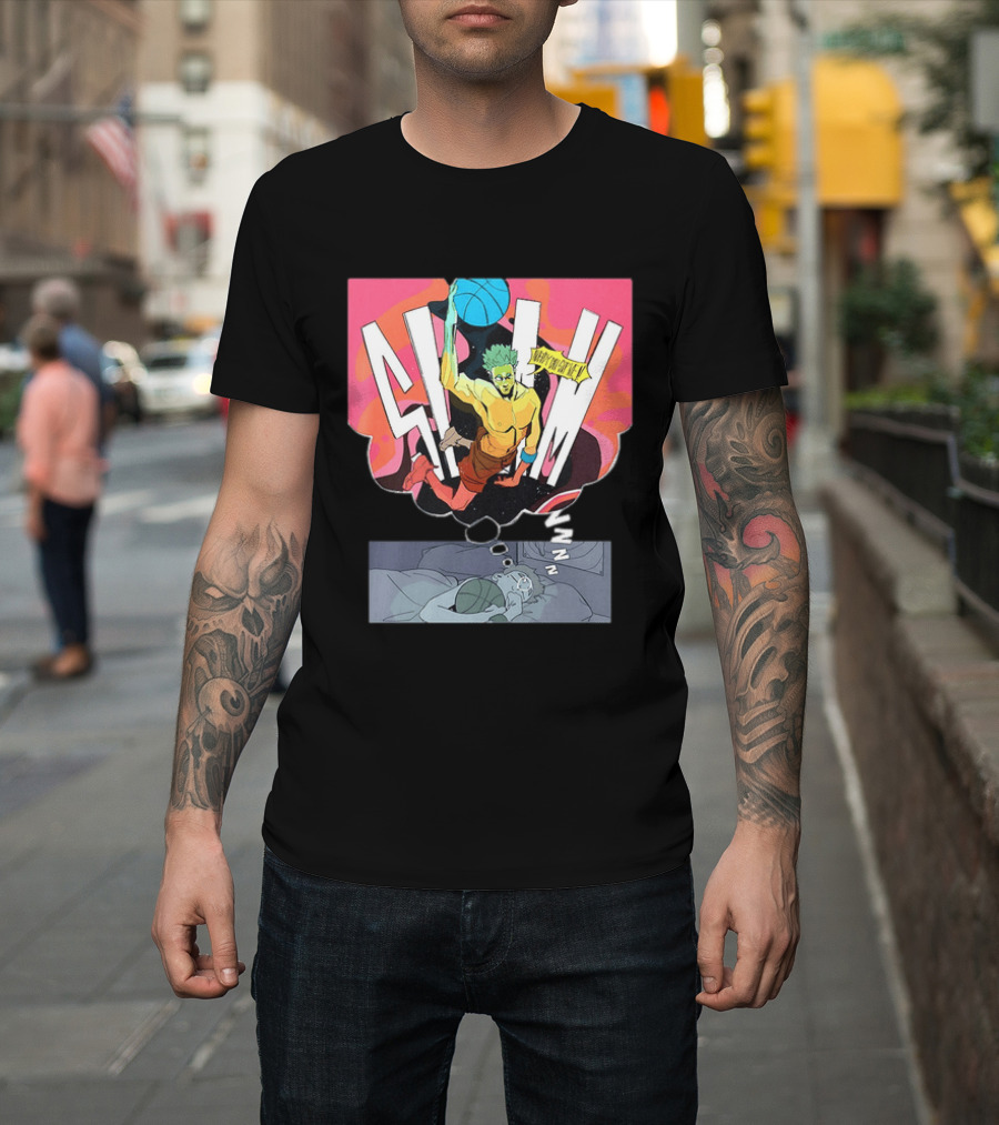 Dreaming Basketball Player Slam Dunk Nobody Can Stop Me Comic T-Shirt