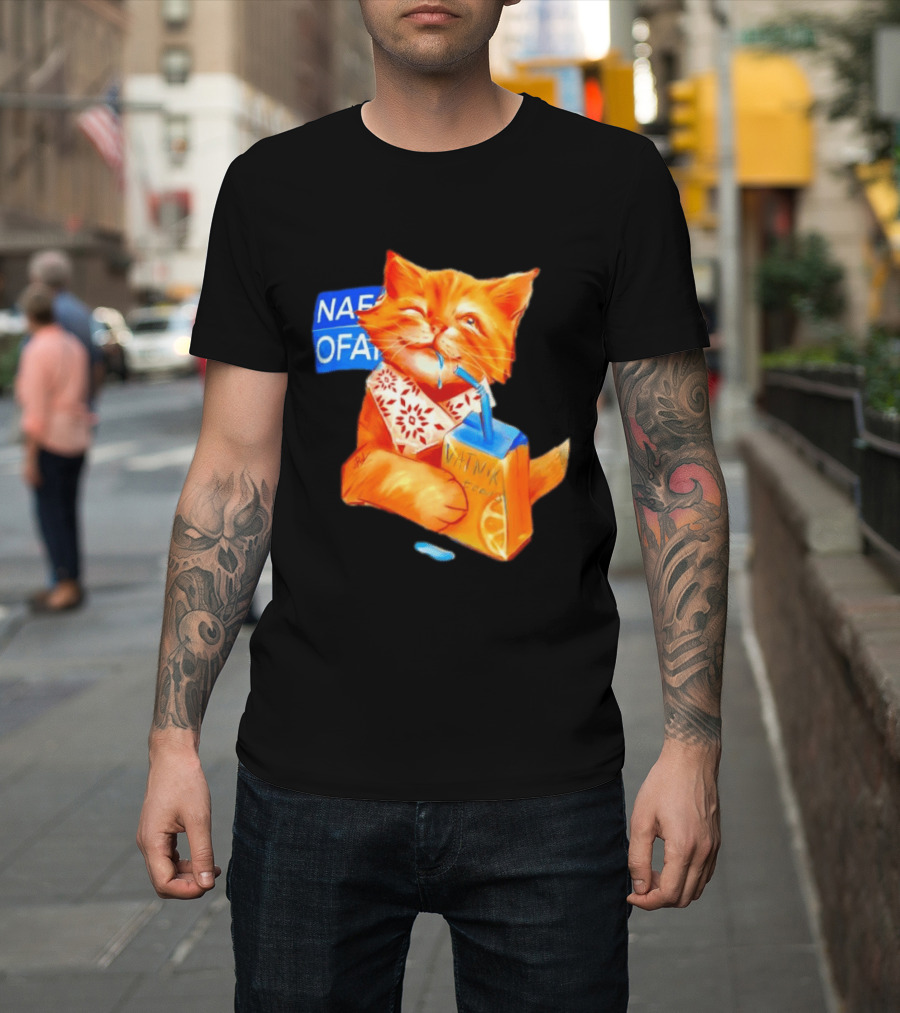 NAFO Fella Orange Cat Drinking VATNIK Tears T-Shirt