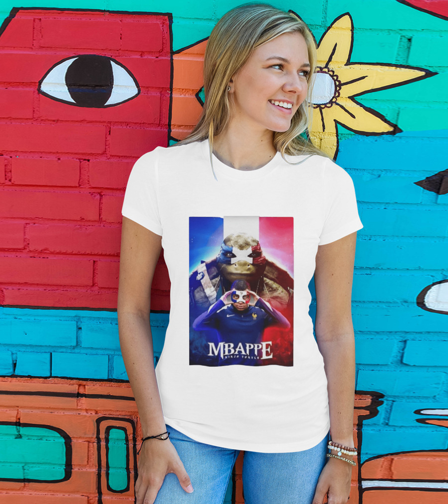 Mbappe France National Football Ninja Turtle T-Shirt